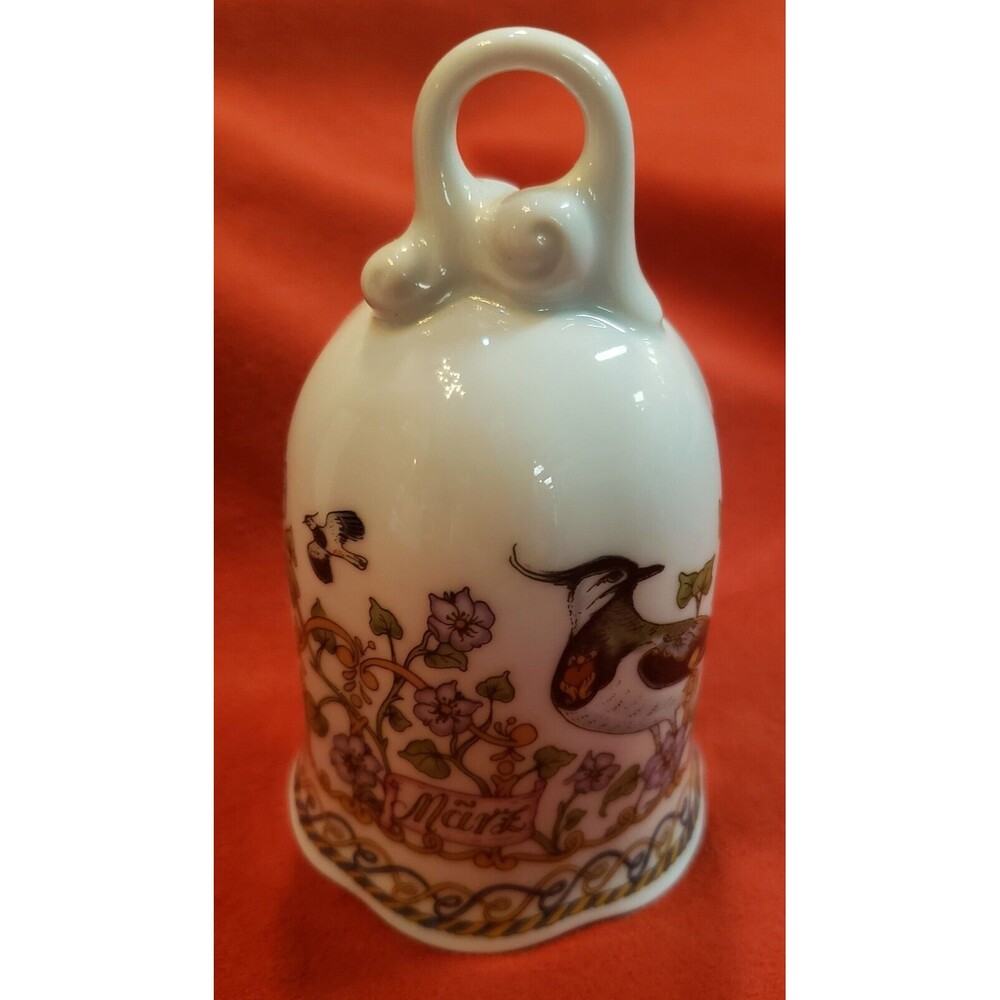 Hutschenreuther Marz March Bell Of The Month Ole Winther Birds Lotus New in Box